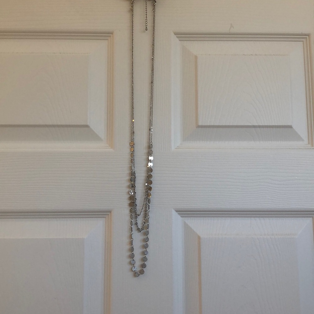 Loft long silver necklace